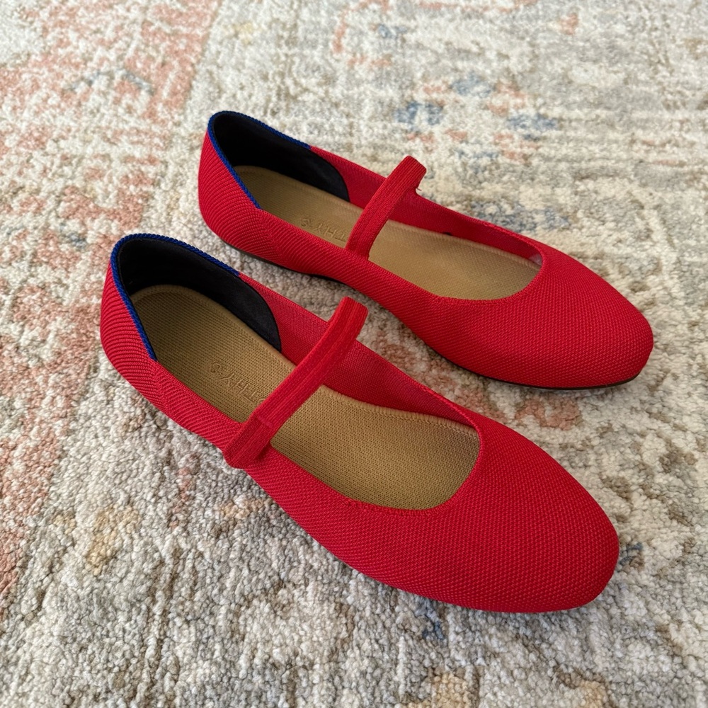 Rothy’s The Square Mary Jane in Lollipop Red (10) - Picture 4 of 11